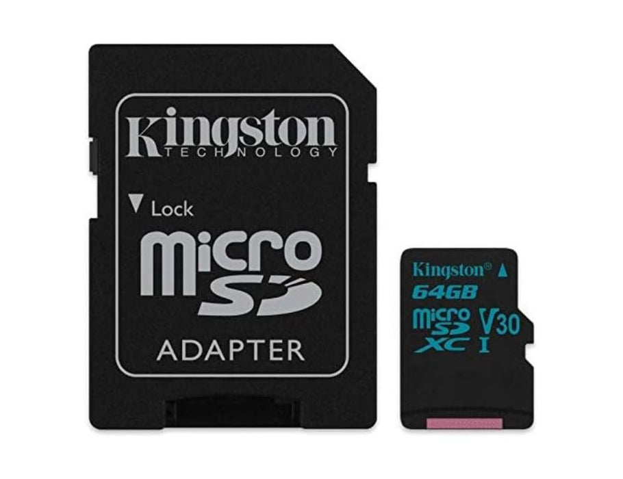 Kingston Canvas Go! Memory Card  64GB Micro SD Adapter