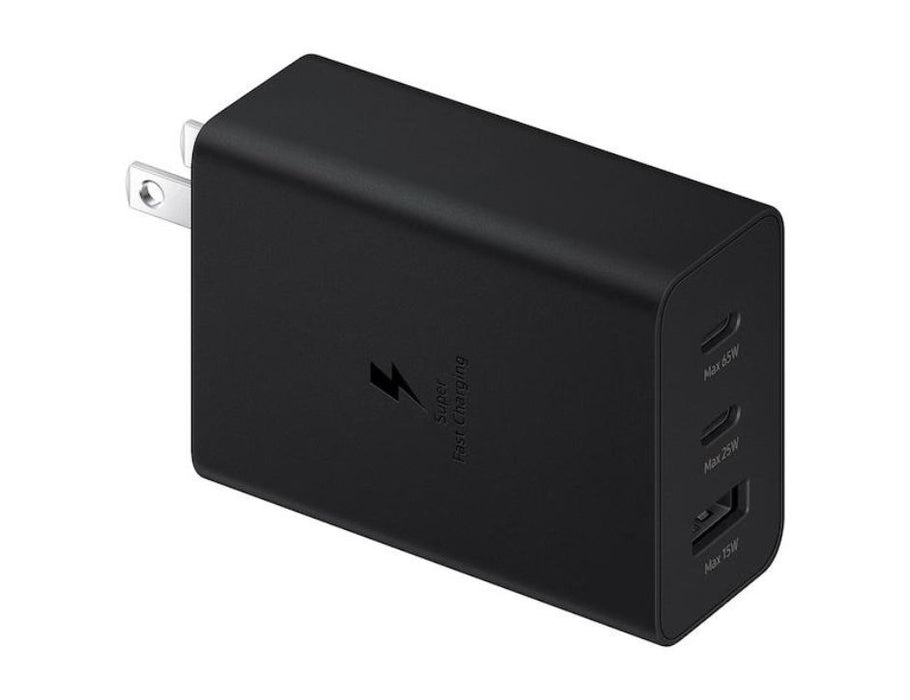 Samsung 65W 3-Port Super Fast Charging Wall Charger | Color: Black