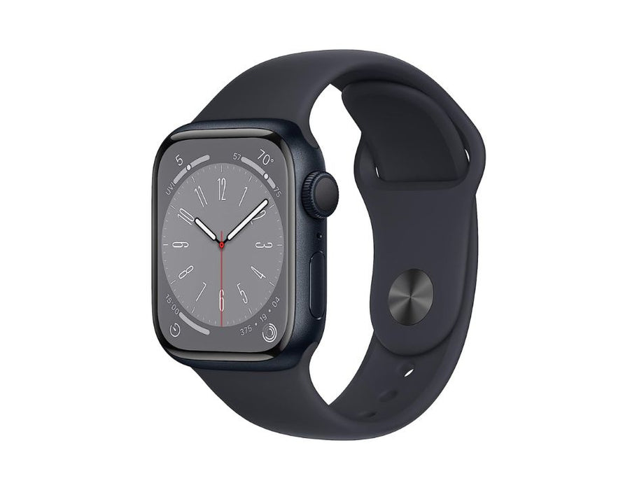 Apple Watch Series 8 (GPS) 45mm Aluminum Case with Midnight Sport Band - MNUJ3LL/A | Color: Midnight