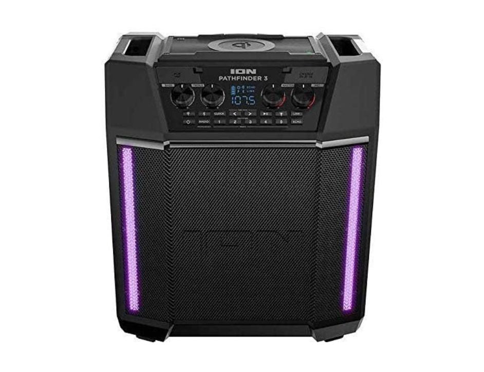 Factory Ion Audio Pathfinder Charger, Bluetooth Portable Speaker with Wireless Qi Chargi