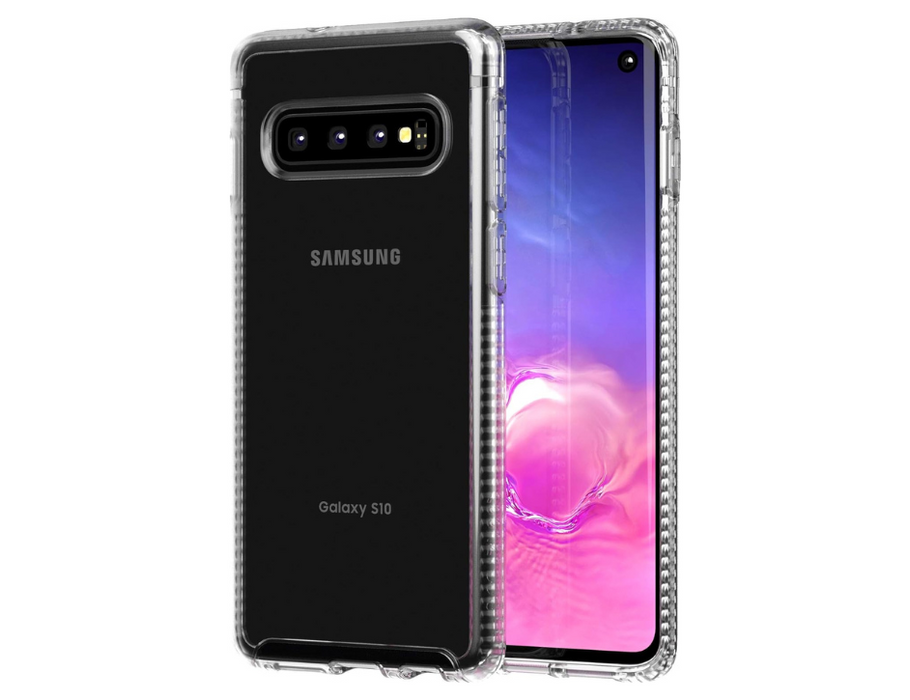 Tech21 Protective Samsung Galaxy S10 Plus Case Ultra Thin Back Cover with BulletShield Protection - Pure Clear - Transparent