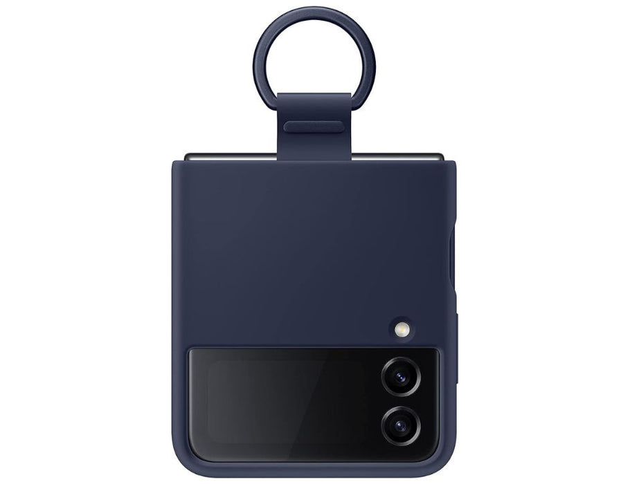 Samsung Silicone Cover With Ring for Samsung Galaxy Z Flip4 | Color: Navy