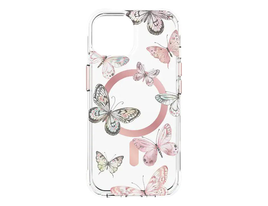 Body Glove Karma Case with Magsafe Case for iPhone 14/13 | Color: Pink Butterflies