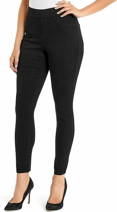 Nine West Heidi Pull-On Skinny Jeans Black Rinse 8