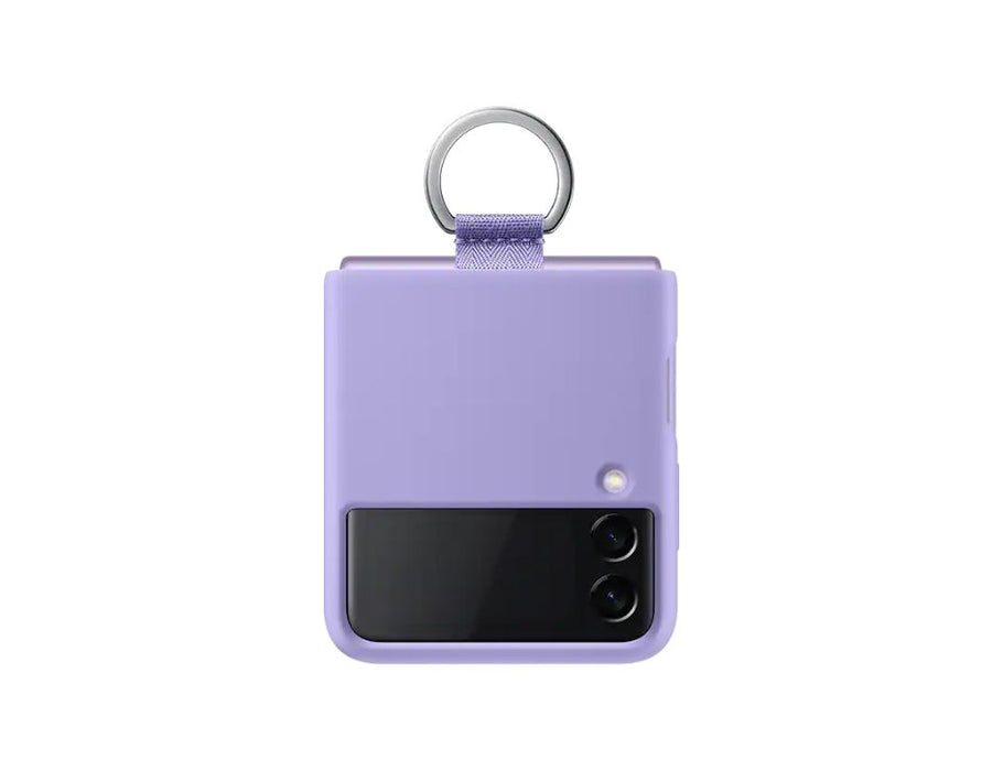 Samsung Silicone Purple Case with Ring for Samsung Galaxy Z Flip3 5G