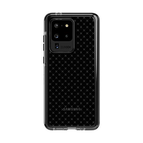 Tech21 Evo Check for Samsung Galaxy S20 Ultra 5G Phone Case - Hygienically Clean Germ Fighting Antimicrobial Properties with 12ft Drop Protection, Black, Clear