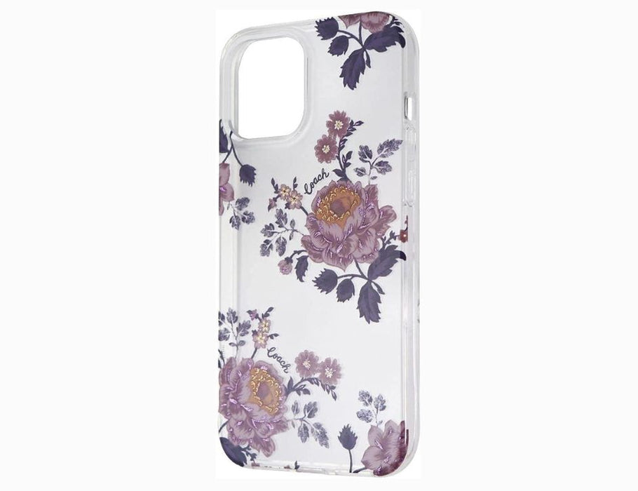 Coach Protective Hard Case for Apple iPhone 12 Mini | Moody Floral Clear