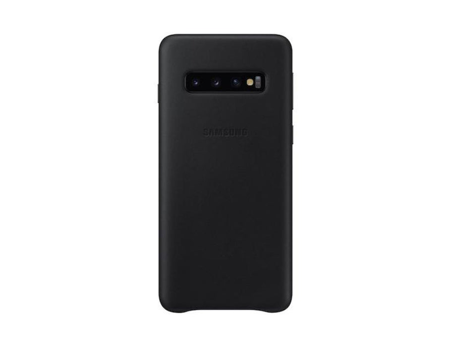 Samsung Leather Back Cover Galaxy S10 | Color: Black