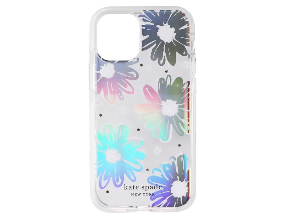 Kate Spade Defensive Hardshell Case for iPhone 12 mini - Daisy Iridescent Foil