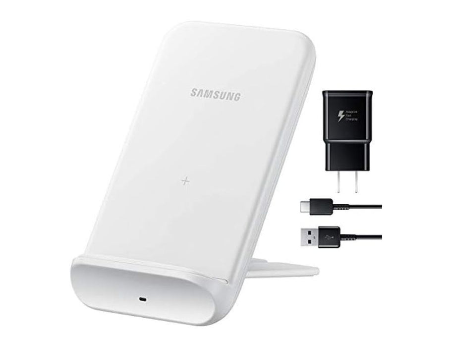 Samsung Wireless Charger Convertible Wireless Charging Pad with AC power adapter for Galaxy Note10, Note5, Note8, Note9, S10, S10 5G, S20, S6, S7, S8, S8+, S9, S9+ | Color: White