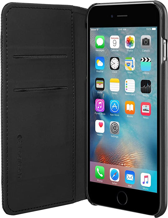 HINGE FLEXIBLE WALLET CASE LOGITECH IPHONE 6 PLUS , IPHONE 6X PLUS BLACK