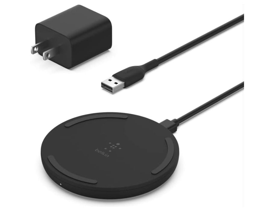 Belkin Wireless Charging Pad 15W For Apple,Samsung, Google, LG - Color: Black