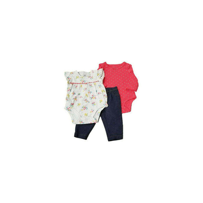 Carter's 3 Piece Set Floral 9 months 27-28.5 in/ 17-21 lb 69-72 cm/7,5-9,3 kg