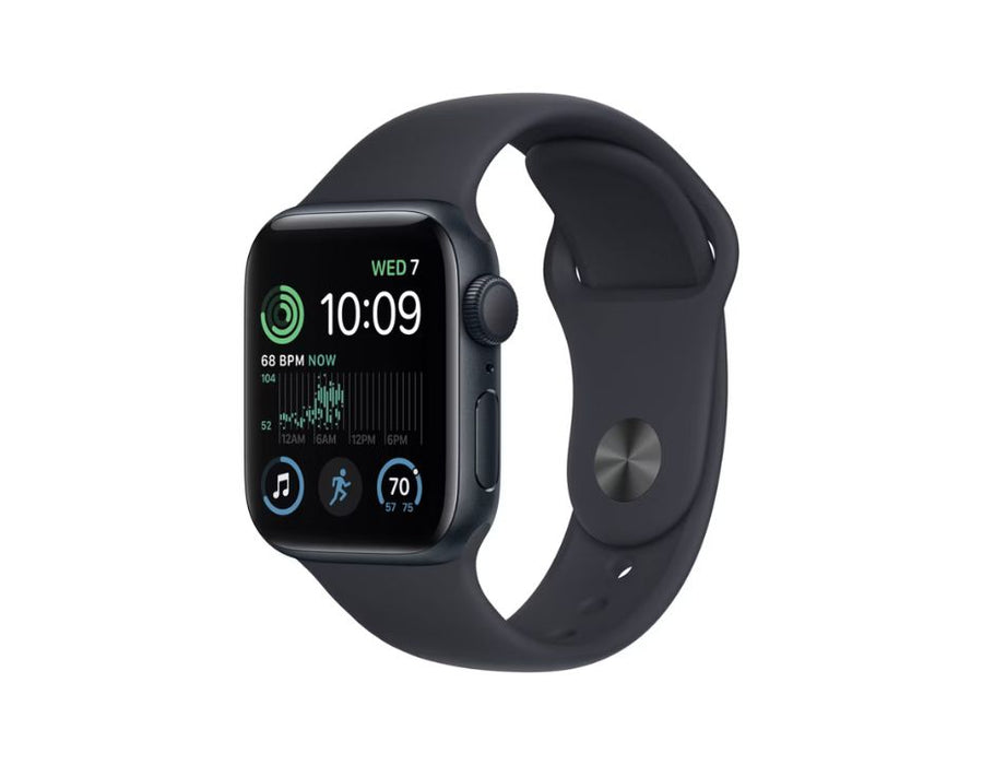 Apple Watch SE 2nd Generation (GPS) 40mm Aluminum Case with Midnight Sport Band - MNT73LL/A | Color: Midnight