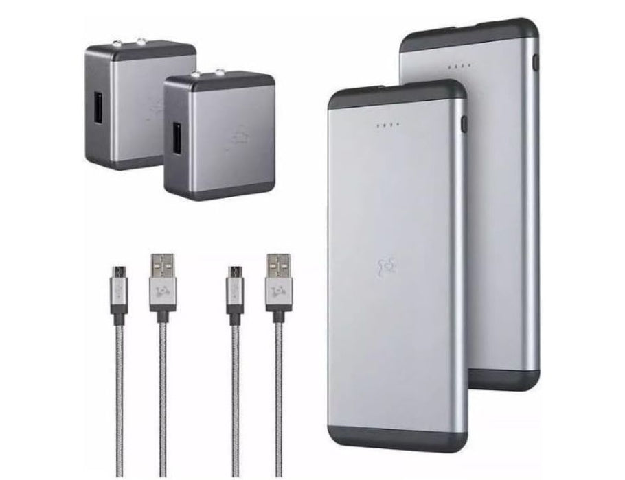 Ubio Labs Power 6,000mAh Portable Charger Bundle With Wall Charger, Car Charger and Lightning To USB-A Cable