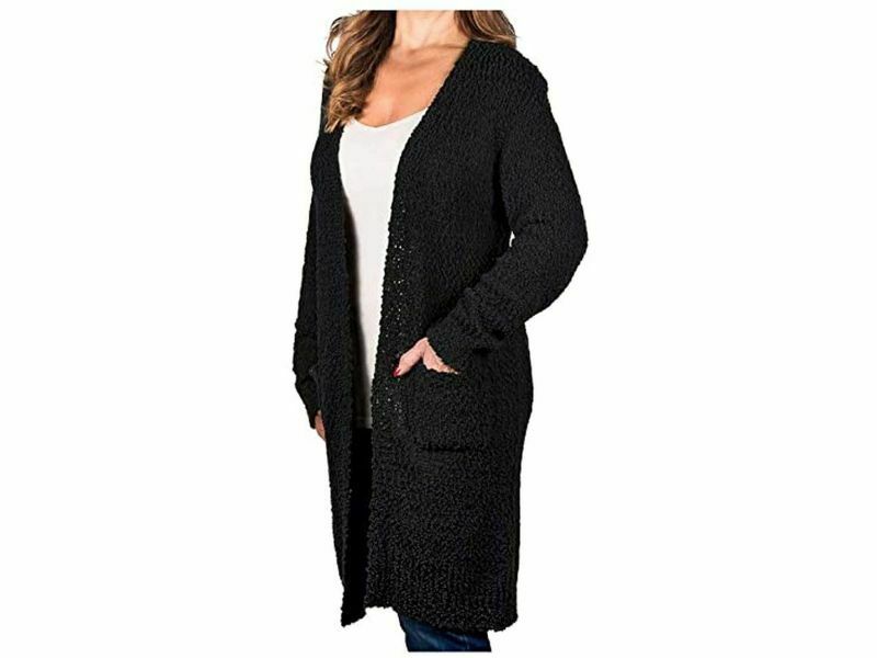 Modern Canvas Cozy Popcorn Cardigan Black S