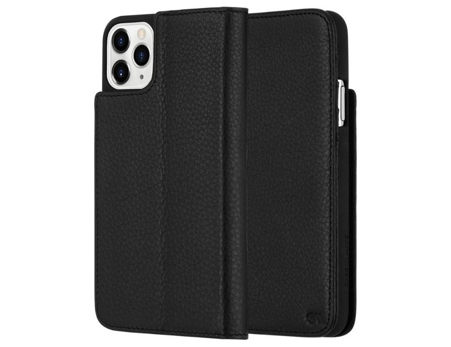 Case-Mate Apple iPhone 11 Pro Case | Black Genuine Leather Wallet Folio