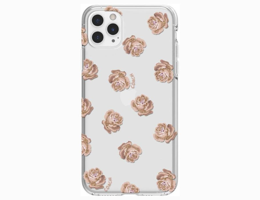 Coach Protective Case for iPhone 11 Pro Max | Dreamy Peony - Clear and Pink