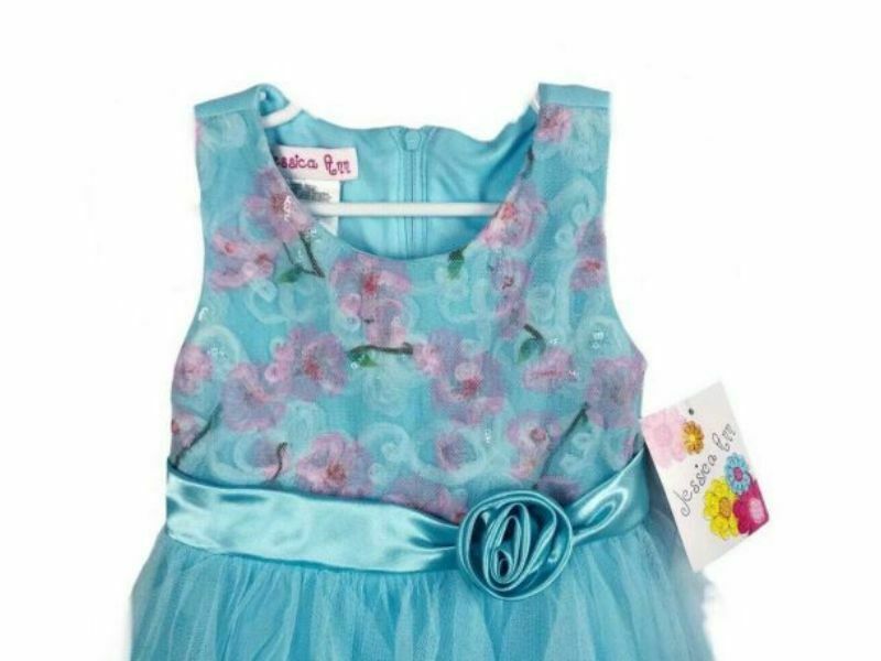 Jessica Ann Children's Dress Aqua Toddler 2T