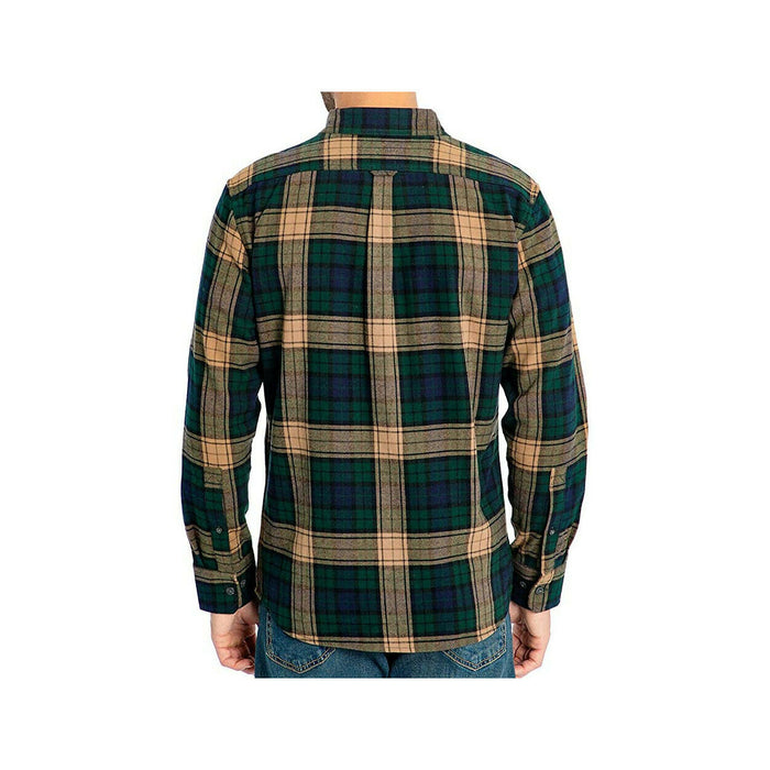 Eddie Bauer Men's Bristol Flannel Long Sleeve Green Forest Plaid XXL