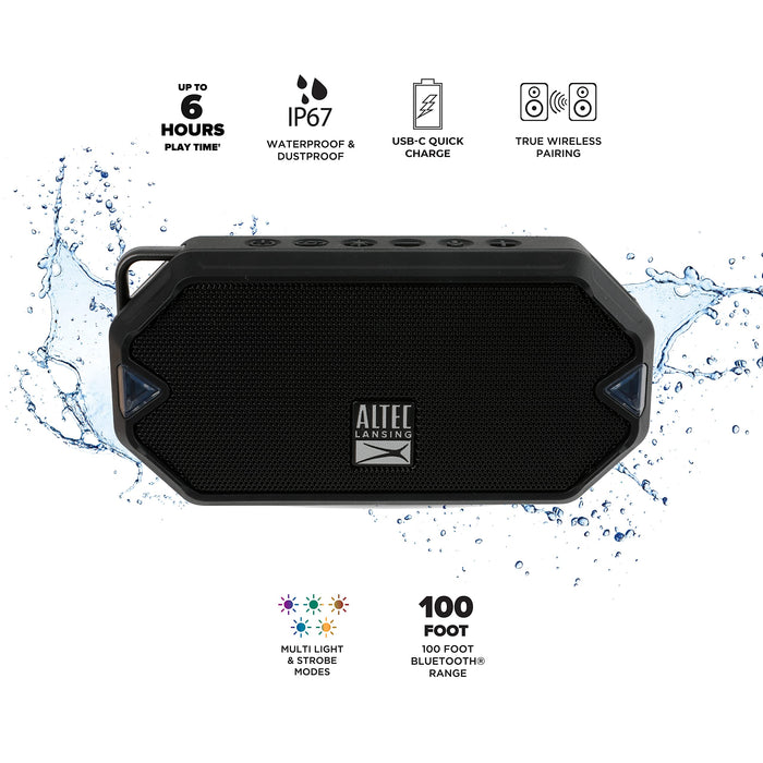 Altec Lansing HydraMini Everything Proof Speaker | Color: Black