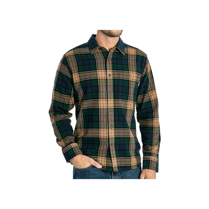 Eddie Bauer Men's Bristol Flannel Long Sleeve Green Forest Plaid XXL