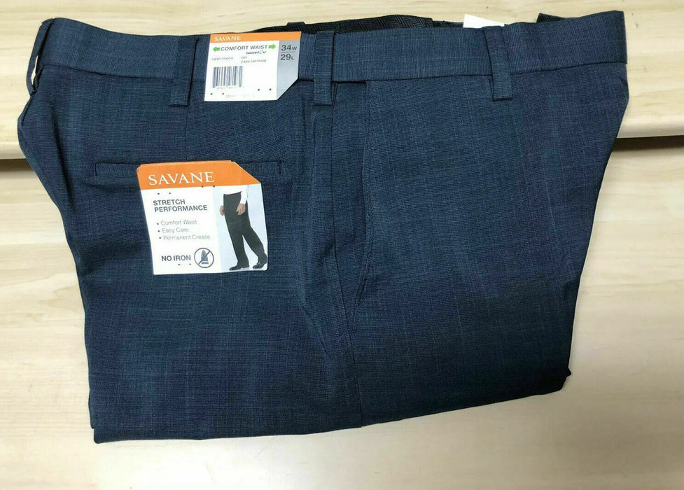 Savane Stretch Performance Comfort Waist Pant 262 Chinchilla 34 x 29