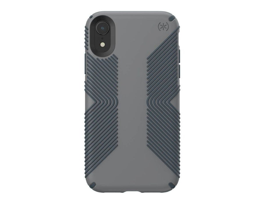 Speck Presidio Grip Designed for Impact Case for iPhone XR | Color: Grey & Black