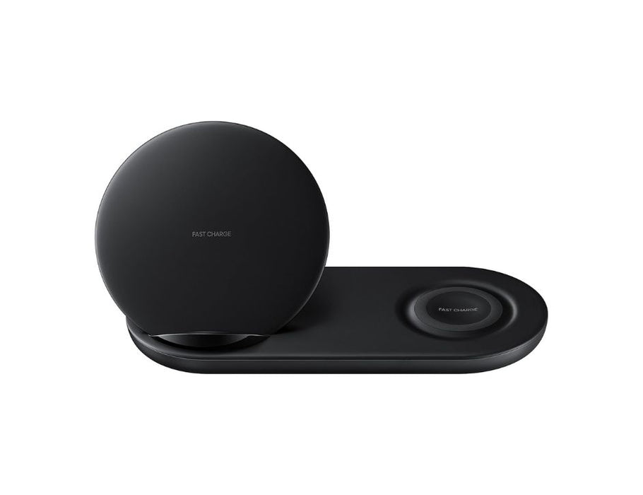 Samsung Wireless Charger Duo Fast Charge Two Phones Charge a Phone and Samsung Smartwatch Compatible With Qi-Certified Products | Color: Black