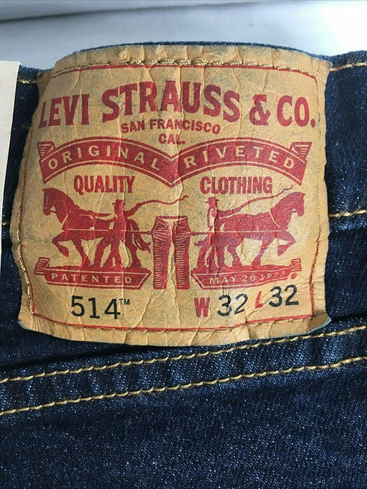 Levi Strauss & Co 514 Straight Stretch Navy 40 x 30