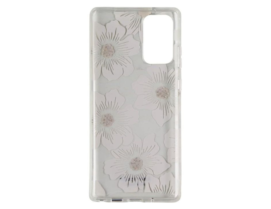 Kate Spade New York Case for Samsung Galaxy Note 20 | Color: Hollyhock Floral Clear/White with Shiny Dots