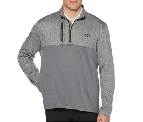 Callaway Quarter Zip Sweater Medium Grey Heather X Large