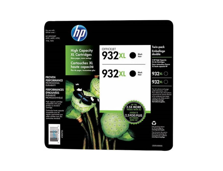 HP 932XL 2-Pack Ink Cartridge - Black