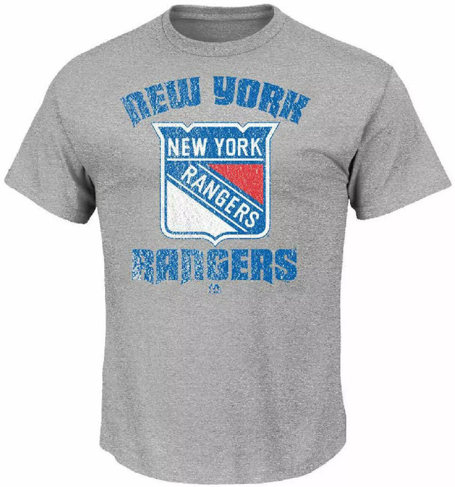 NHL New York Rangers Short Sleeve Steel Heather Extra Extra Large