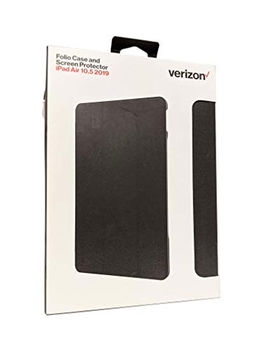 Verizon Folio case and Screen protector iPad Air 10.5 2019 black