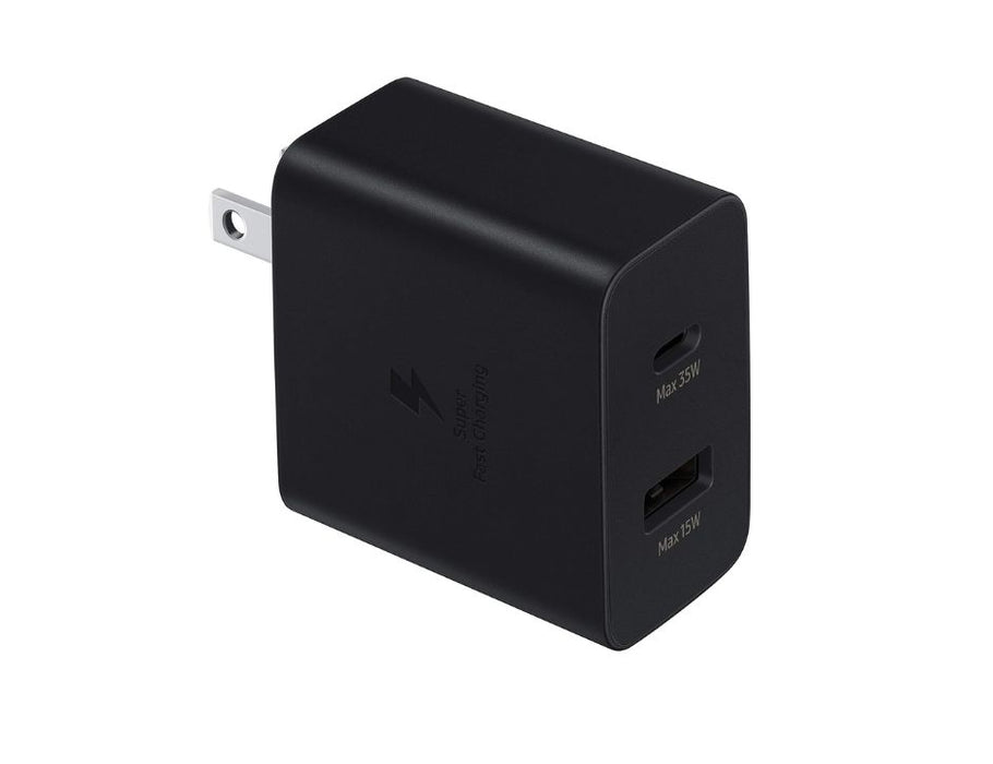 Samsung 35W Power Adapter Duo USB-C / USB-A | Color: Black