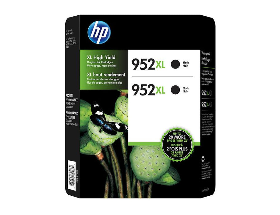 HP 952XL 2-Pack Ink Cartridge - Black