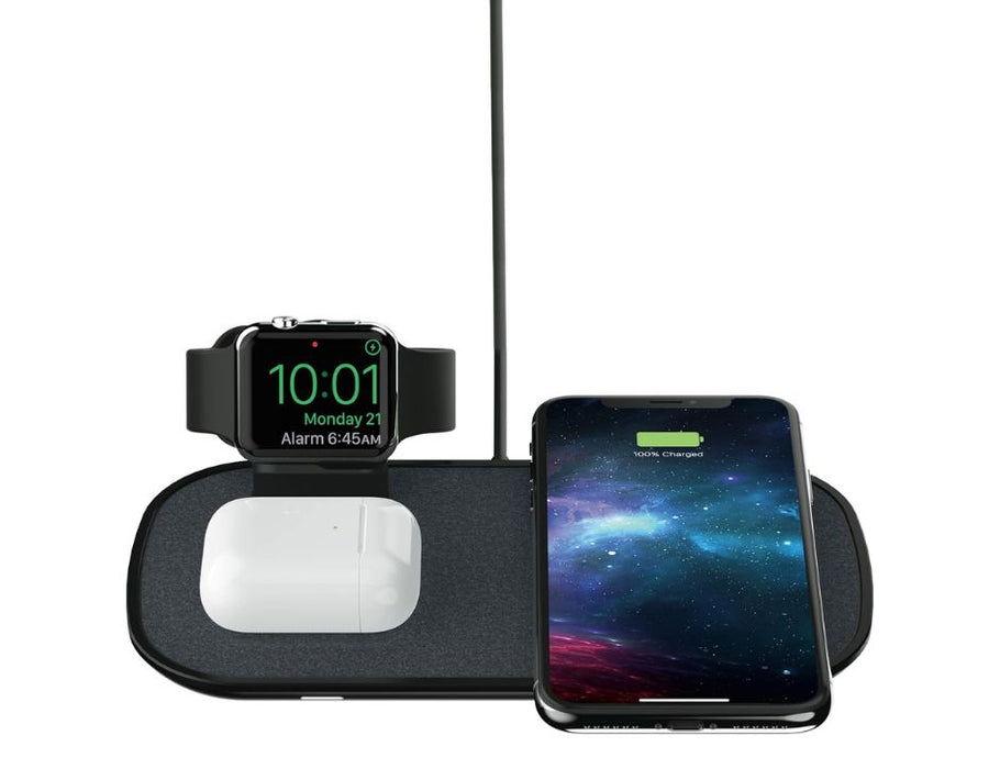 Mophie 3-in-1 Wireless Charging Pad For iphone , Airpods and Apple Watch | Color: Black