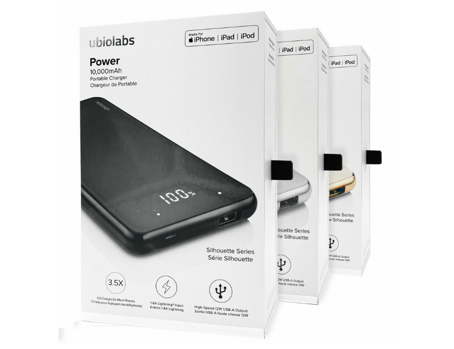 Ubio Labs 10,000mAh Portable Charger Kit for Mobile Phones