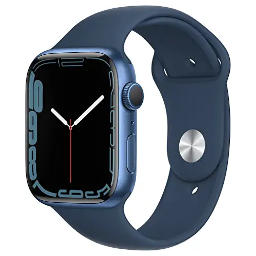 Apple Watch Series 7 (GPS) 45mm Blue Aluminum Case with Abyss Blue Sport Band - Blue MKN83LL/A