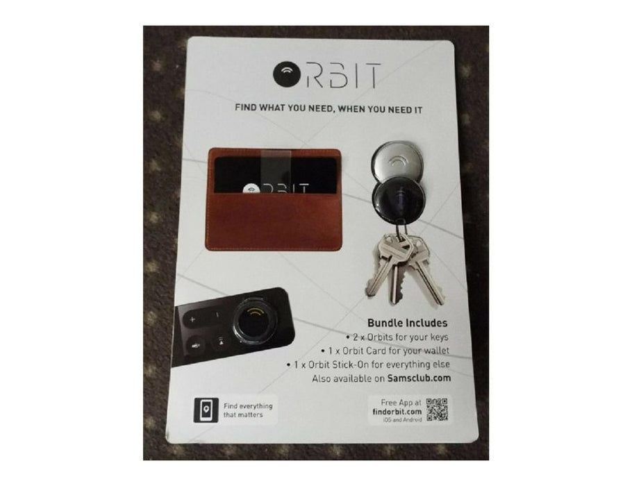 Orbit Find Everything Tracker Bundle with 2 Keys, 1 Card and 1 Stick On | Color: Black/Silver