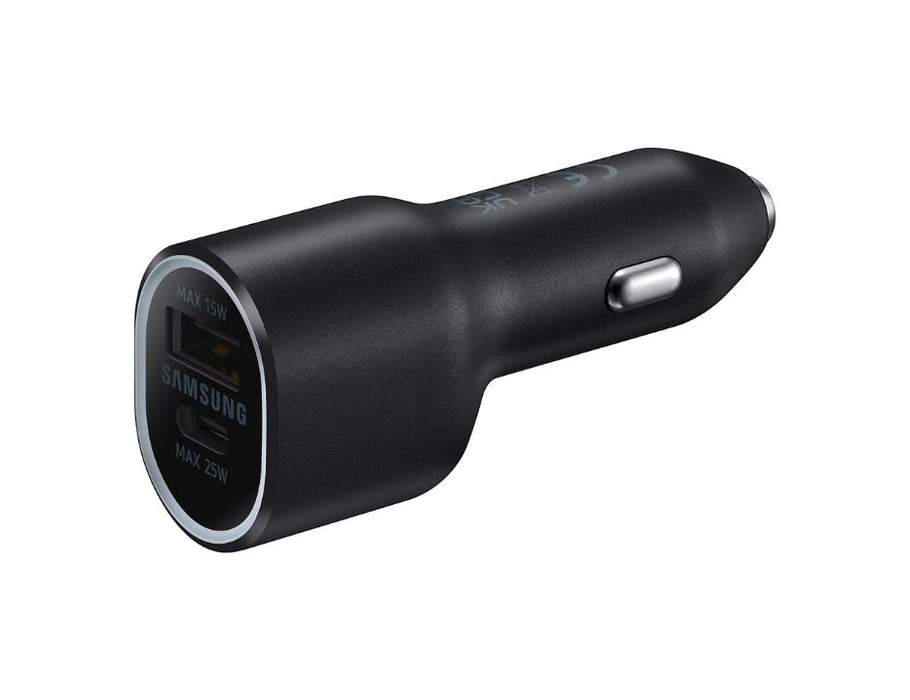 Samsung Car Charger Duo (25W & 15W) | Color: Black