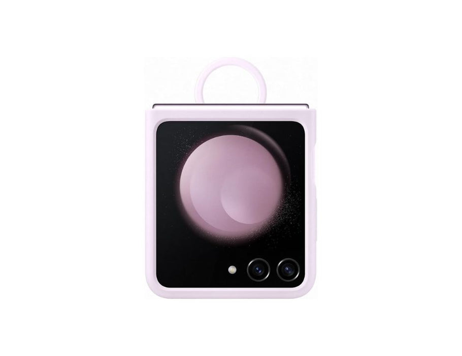 Samsung Silicone Cover with Ring Light for  Samsung Galaxy Z Flip5 | Color: Purple