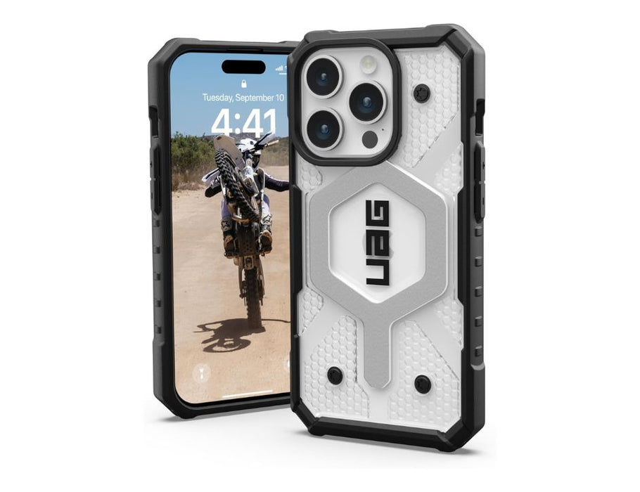 UAG Pathfinder with MagSafe Case for iPhone 15 Pro Max | Color:  Clear/Black