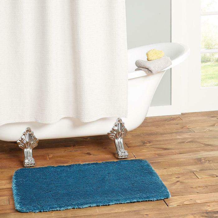 Spa Retreat Luxury Bath Rug with Memory Foam Comfort Teal 24X36