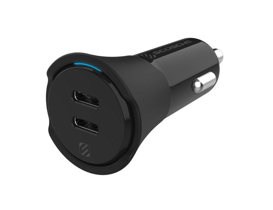 Scosche Powervolt Power Delivery Dual-Port USB-C Car Charger | Color: Black