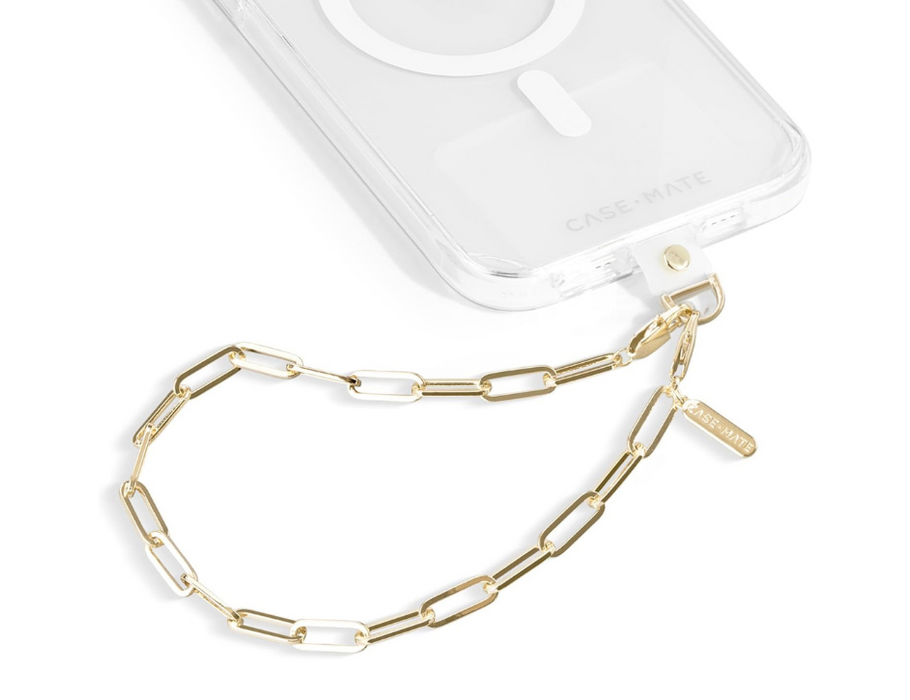 Case-Mate Phone Wristlet | Gold Metal Chain | Attaches To Most Phone Cases