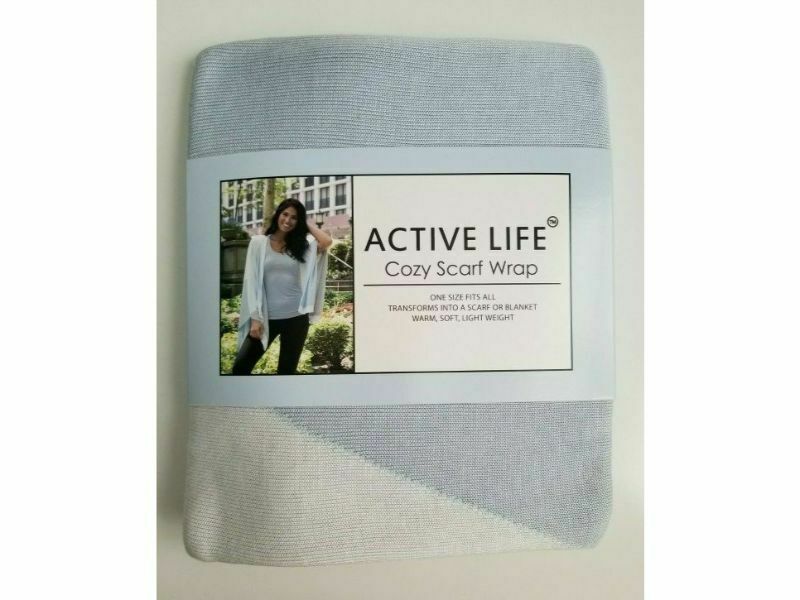 Active Life Cozy Scarf Wrap Black, Light Grey, Dark Grey One Size Fits All