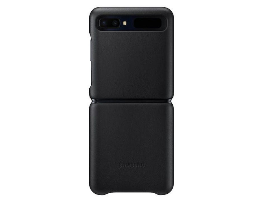 Samsung Leather Cover for Galaxy Z Flip 5G | Color: Black