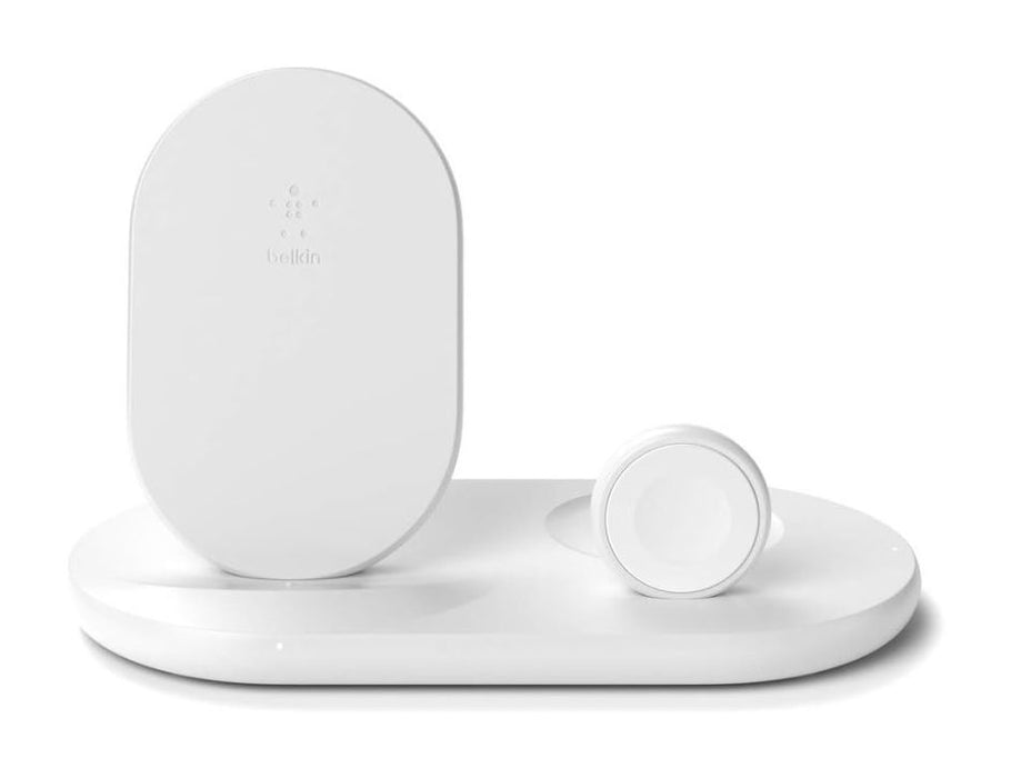 Belkin 3-in-1 Wireless Charger for iPhone, Apple Watch & Airpods | Color: White